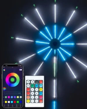 RGB LED Duvar Dekoru Sökülebilir Kollu Havai Fişek Işık Sistemi