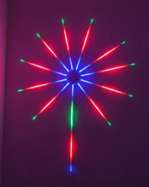 Akıllı RGB LED Havai Fişek Duvar Lambası Kumandalı ve Uygulama Kontrollü