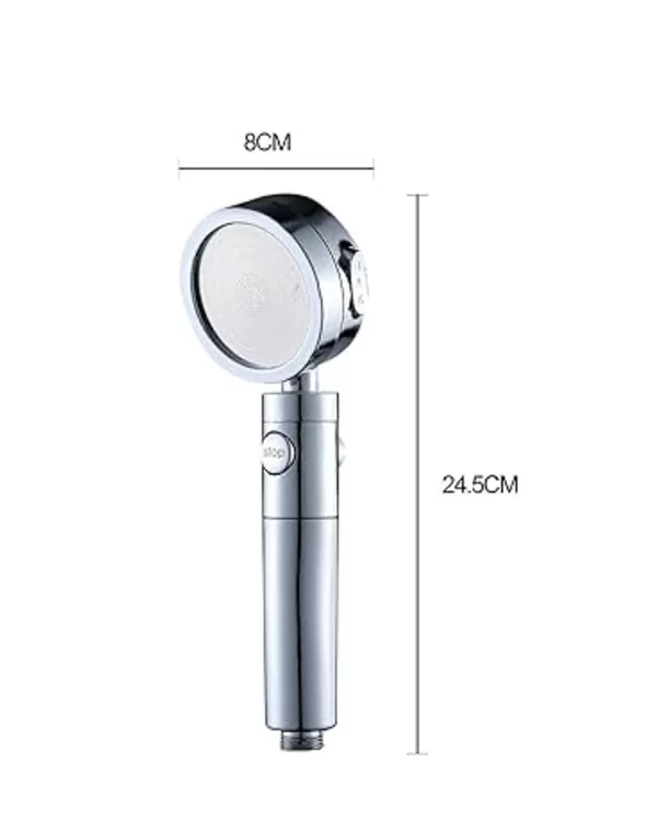 Sağlam Metal Hortum Bağlantılı, 360° Hareketli Duş Başlığı - Görsel 3