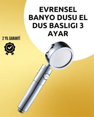 Masaj ve Yağmur Modlu Çok İşlevli Paslanmaz Çelik Duş Başlığı