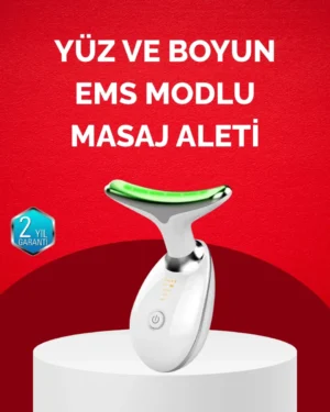 USB Şarjlı LED Işık Terapili Yüz Boyun Bakım Cihazı
