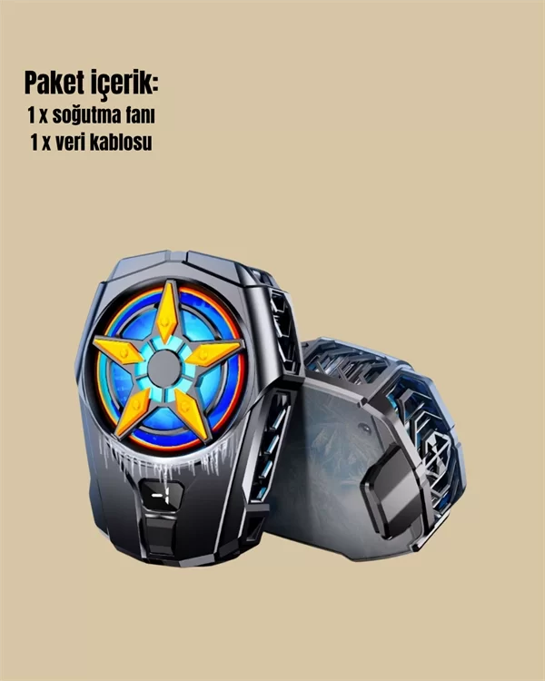 Mobil Cihaz Soğutma Radyatörü – Metal+ABS, Type-C Kablolu - Görsel 4