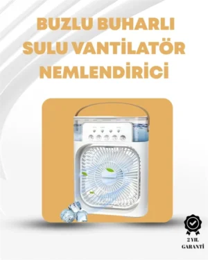 Taşınabilir 3'ü 1 Arada Mini Fan | Nemlendirici + Soğutucu + Gece Lambası