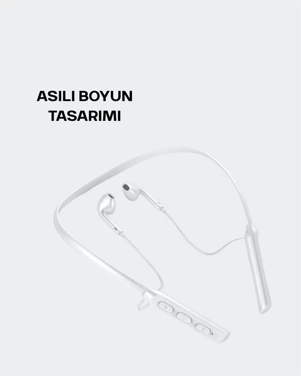 Uzun Pil Ömürlü Kablosuz Kulaklık – Boyun Askılı, 100 Saat Kullanım - Görsel 2