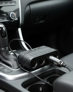 Araç Çakmak Çoklayıcı 4 Çıkışlı 2 USB ve Type C Girişli Çok Fonksiyonlu Şarj Ünitesi