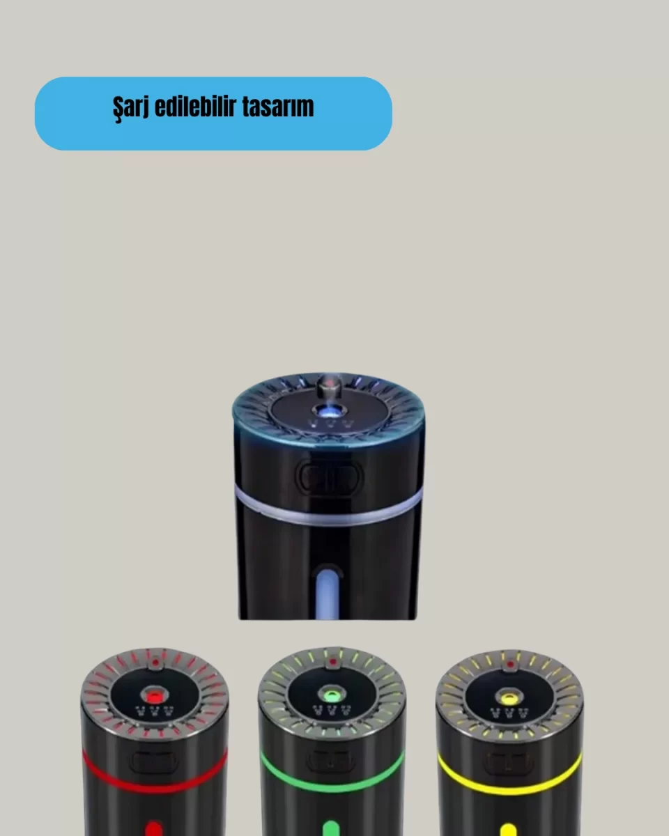 Ultrasonik Nemlendirici LED Işıklı Aromaterapi Difüzör Sessiz Çalışma - Görsel 3