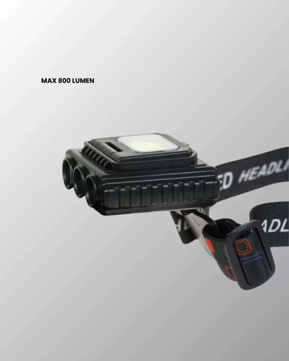800 Lumen LED Kafa Lambası COB ve XPE Led Type C Şarjlı Ayarlanabilir - Görsel 3