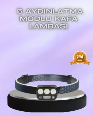 El Hareket Sensörlü LED Kafa Feneri 5 Mod Ayarlanabilir
