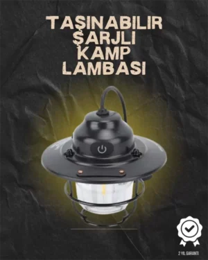 Kamp ve Bahçe İçin Retro LED Fener – Sıcak Işık, Uzun Ömürlü Batarya