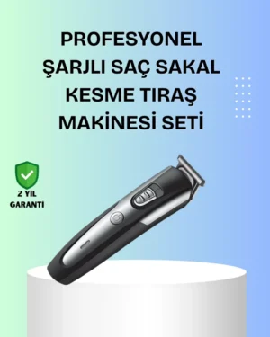 Kuaför Tipi Şarjlı Saç ve Sakal Kesme Makinesi Güçlü Motorlu