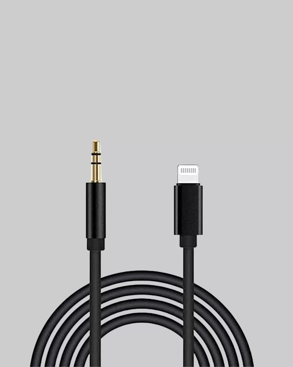 Lightning to 3.5mm Aux Ses Dönüştürücü Kablo 1 Metre Stereo Uyumlu - Görsel 4