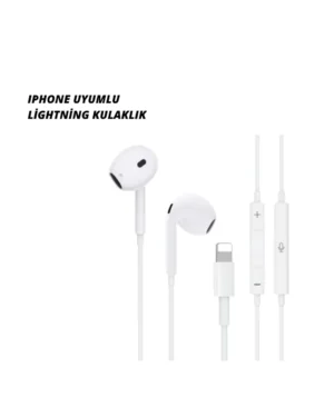 iPhone 14 ve altındaki modellerle uyumlu Kablolu kulaklık