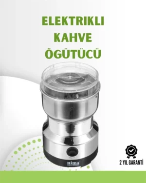 Kahve ve Baharat Değirmeni | Kompakt, Hafif, Hızlı Öğütme, Şeffaf Kapaklı, Kolay Kullanım