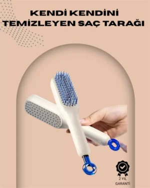 Otomatik Temizlenen Ergonomik Saç Tarağı – Masaj Başlıklı
