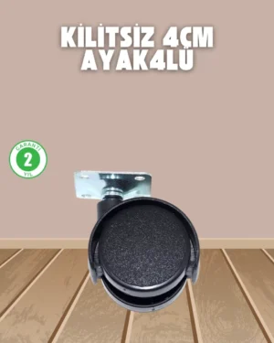 Sehpa ve Ekipmanlar İçin Kilitsiz 4 cm Ayak 4’lü