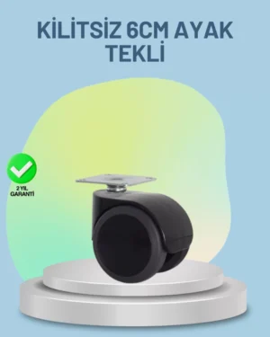 Mobilya Tekerleği 6 cm Kilitsiz Tekli Satış