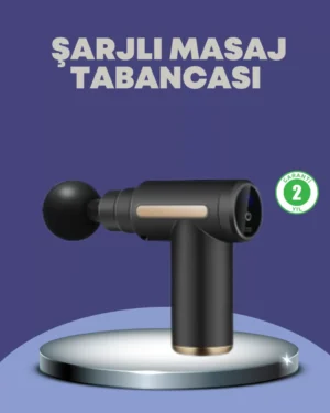 Sporcu Kas Masaj Tabancası 6 Kademe Güçlü Titreşim 4 Başlık Şarjlı Masaj Aleti