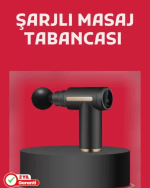 Derin Doku Masaj Tabancası 4 Başlık 6 Kademeli Sessiz Güç Şarjlı Kas Gevşetici