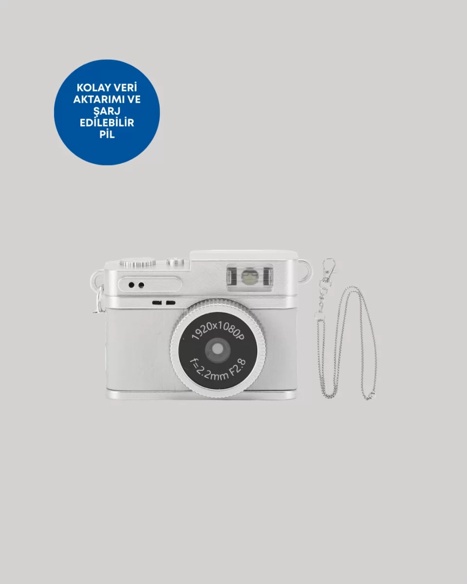 Kompakt Mini Kamera Retro Tasarım 128GB Hafıza 1080P Video - Görsel 4