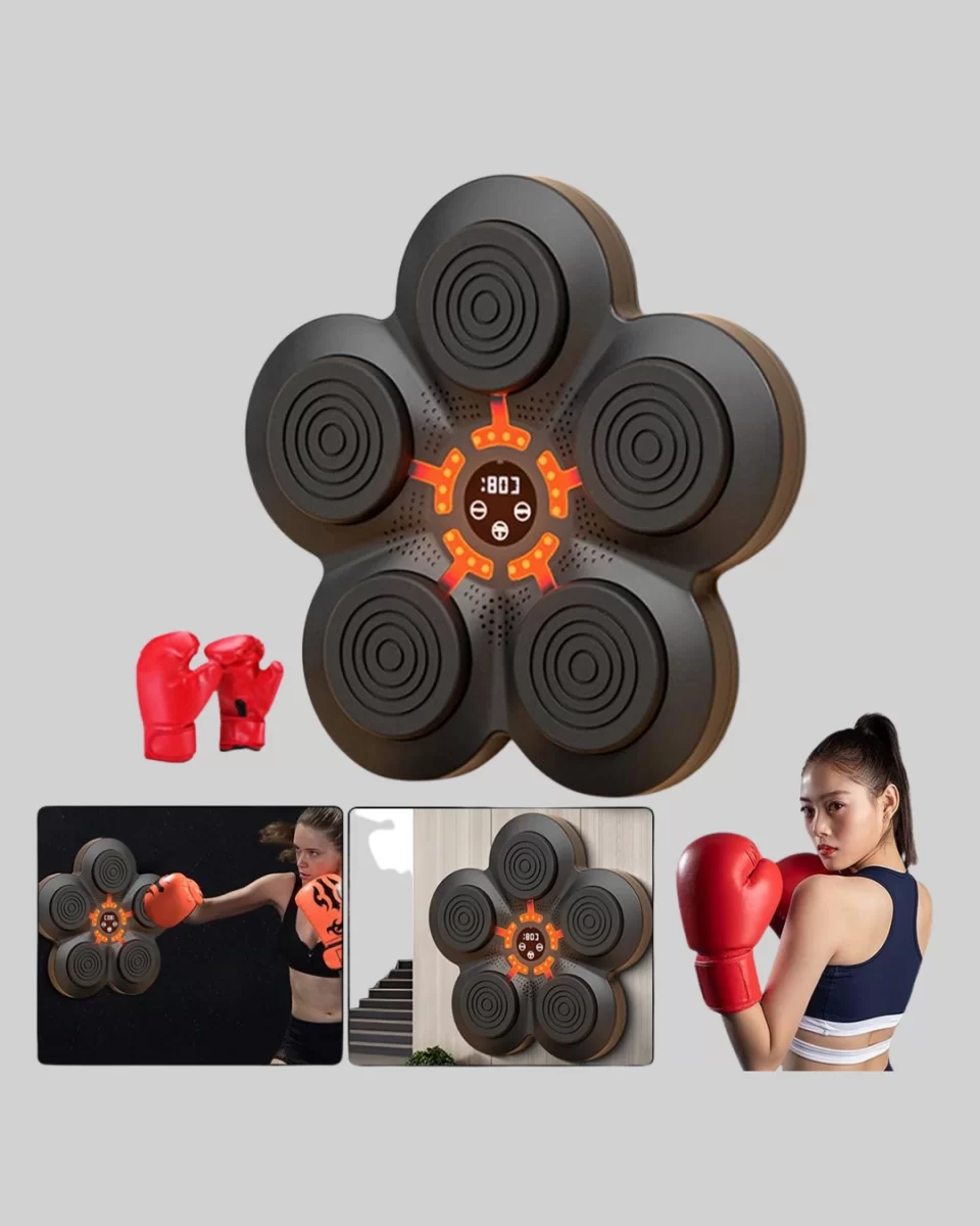 Evde Fitness İçin Akıllı Boks Makinesi Işıklı Vuruş Noktalı Bluetoothlu - Görsel 2