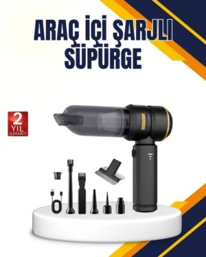15000 PA Emiş Gücü ve Hava Üfleme Özellikli Şarjlı Süpürge