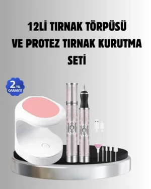 Tırnak Matkabı ve LED Oje Kurutucu 2’li Profesyonel Bakım Seti