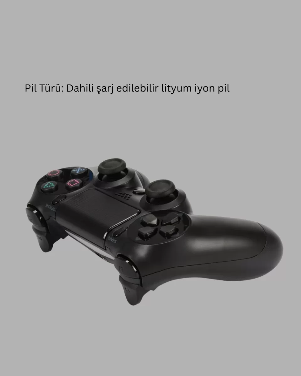 PS4 Uyumlu Kablosuz Oyun Kolu – Gerçekçi Titreşimli Geri Bildirim - Görsel 2