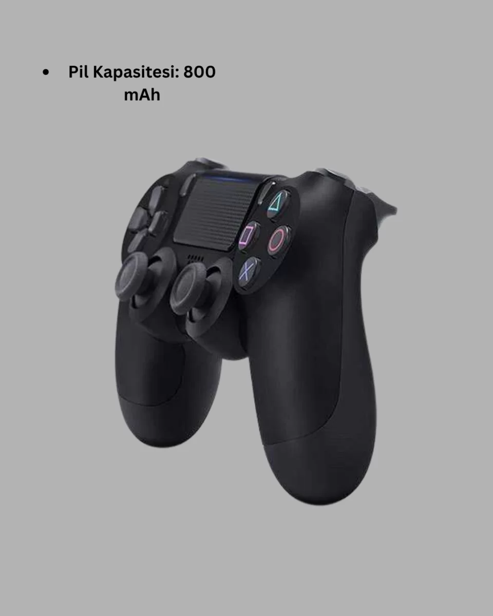 PS4 Uyumlu Kablosuz Oyun Kolu – Gerçekçi Titreşimli Geri Bildirim - Görsel 3