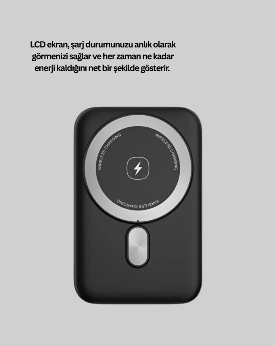 22.5W Hızlı Şarj Destekli Manyetik Powerbank Kompakt Tasarım - Görsel 4