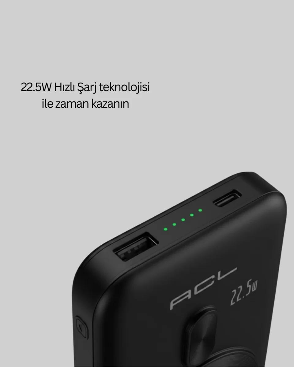 22.5W Hızlı Şarj Destekli Manyetik Powerbank Kompakt Tasarım - Görsel 5