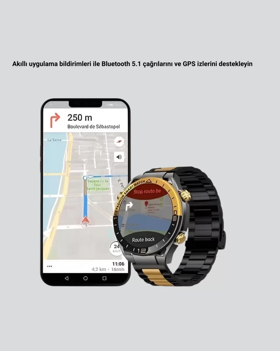 Amoled Akıllı Saat IP67 Su Geçirmez 3 Bileklikli Sağlık Takipli - Görsel 3