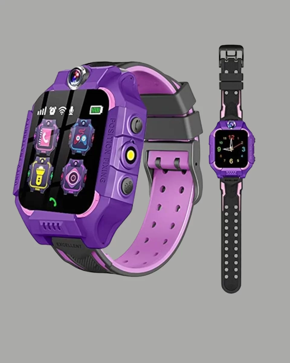 S10 Mor Çocuk Takip Saati Elektronik Bariyer ve Sesli Mesaj Destekli - Görsel 5