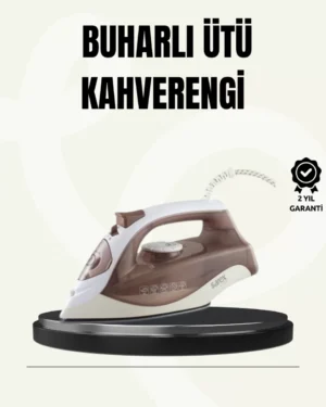 Buharlı Ütü 2200W Seramik Taban 300 ml Kahverengi Dikey Ütüleme