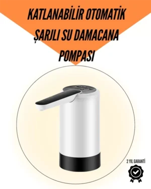 Taşınabilir Şarjlı Damacana Su Pompası Hijyenik Tasarım