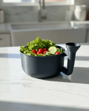 Pratik Sebze Yıkayıcı Süzgeçli Hazneli Ergonomik Saplı Mutfak Yardımcısı