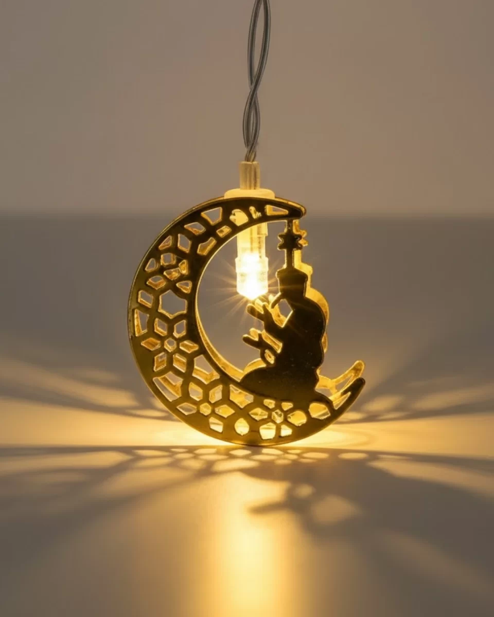 Ramazan Temalı Ay İçinde Secde Eden Adam LED Peri Işığı - Görsel 2
