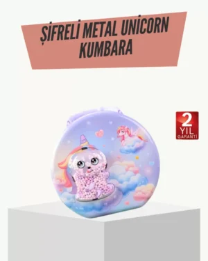 Eğitici Şifreli Çocuk Para Kasası Dayanıklı Metal