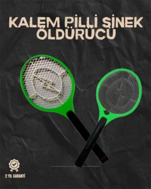 Hafif ve Ergonomik Elektronik Böcek Öldürücü – Güvenlik Koruması ile Pil Kontrollü