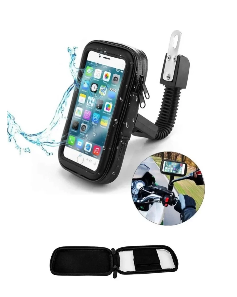 Su Geçirmez Motosiklet Telefon Tutucu Evrensel Gidon Montaj Navigasyon Standı - Görsel 5