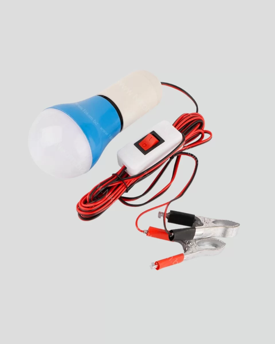 Timsah Kıskaçlı 12V LED Ampul Kamp ve Acil Durum Lambası - Görsel 4