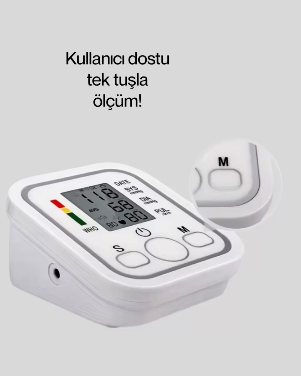Elektronik Tansiyon Ölçer LCD Dijital Ekranlı - Görsel 2