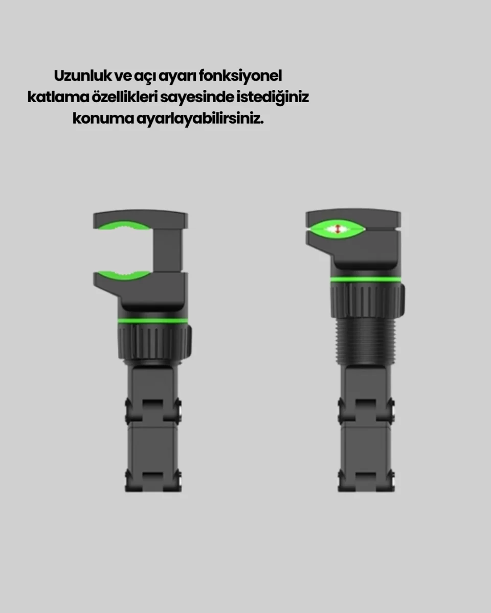 Ayarlanabilir Kıskaçlı Dikiz Aynası Telefon Tutucu Tüm Telefonlarla Uyumlu - Görsel 5