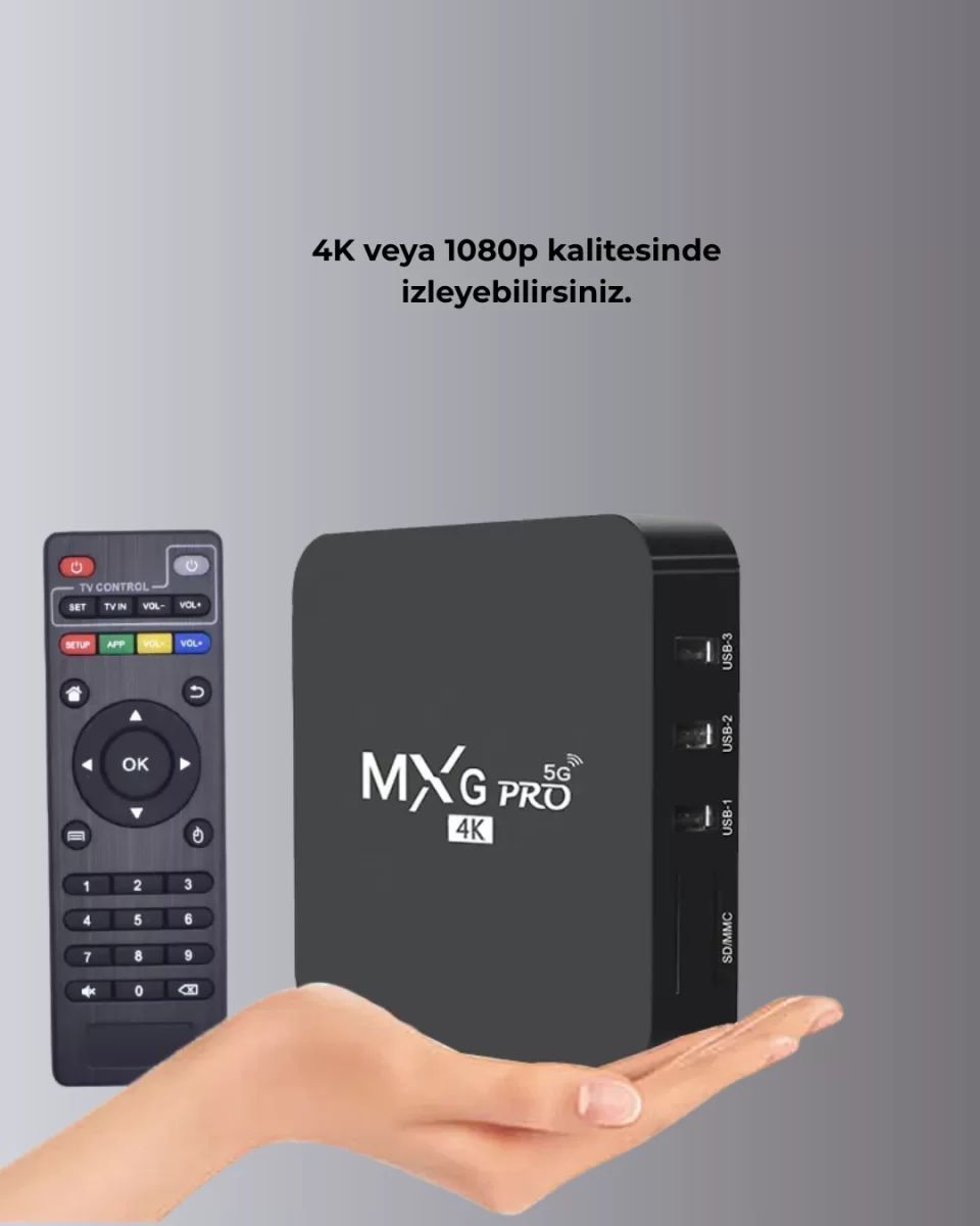 Akıllı Android TV Box – 4K Çözünürlük, 2GB RAM, 16GB Depolama, Hızlı Wi-Fi - Görsel 3