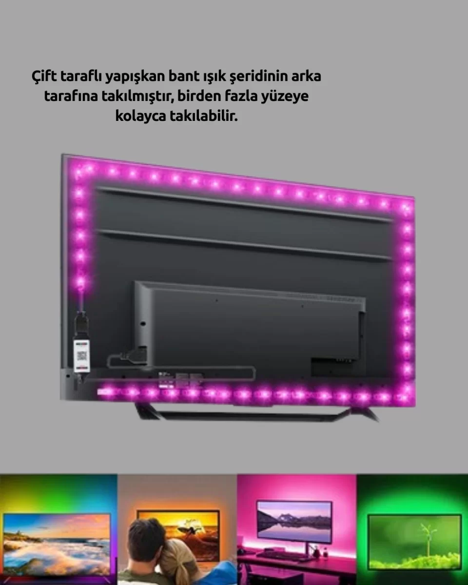 Uzaktan Kumandalı LED TV Arka Işık Şeridi - Görsel 4