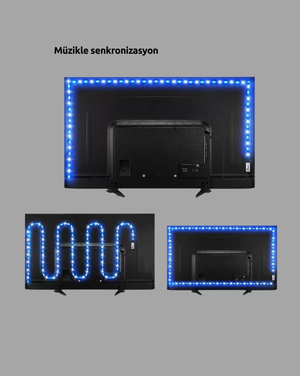 Uzaktan Kumandalı LED TV Arka Işık Şeridi - Görsel 5