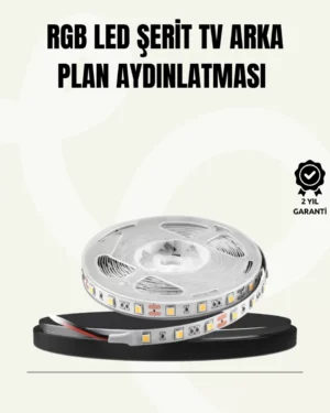 TV Arkası LED Şerit Işık Otomatik Açma Kapama Özellikli 2mt