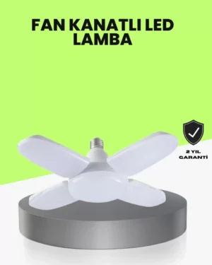 Katlanabilir 4 Kollu LED Ampül 60 Watt 6000 Lumen Beyaz Işık