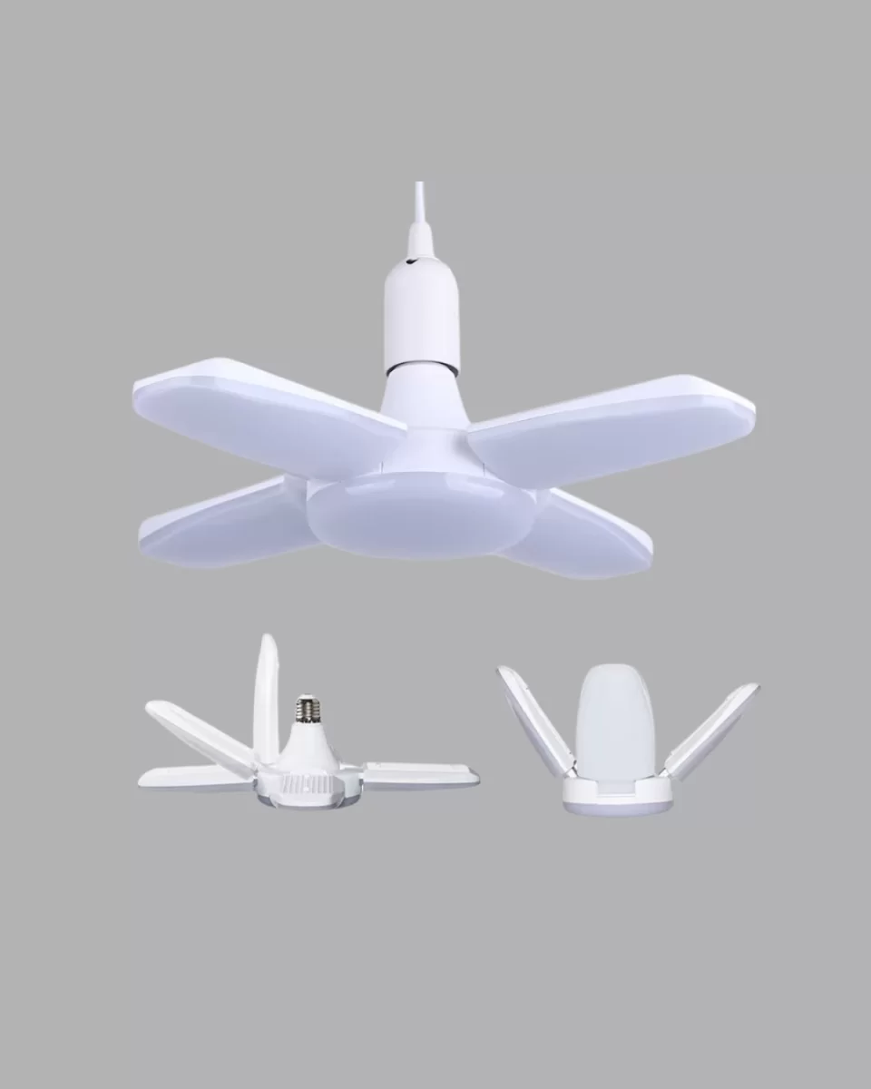 Katlanabilir 4 Kollu LED Ampül 60 Watt 6000 Lumen Beyaz Işık - Görsel 2