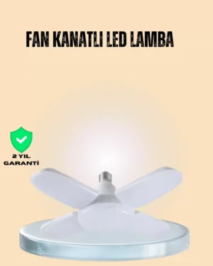 Yüksek Işık Güçlü LED Ampül 4 Kollu Katlanır Pervane Tasarım
