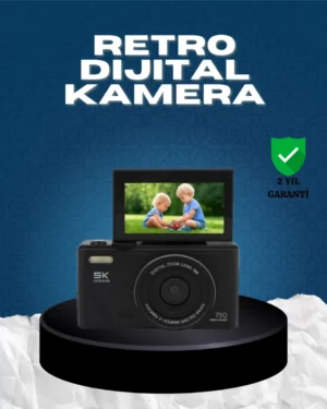 5K UHD Dijital Kamera 75MP Sensör 18x Zoom Stabilizasyonlu